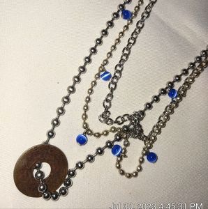 *3 Strand *of Silver tone Chain Necklaces